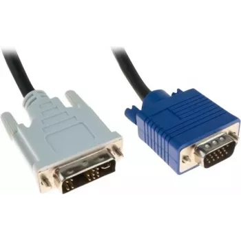 Exertis Connect Cable adaptador de conector DVI-A macho a conector VGA macho, Single Link, 10 m, negro, tornillos moleteados 127731