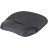 EXERTIS CONNECT Alfombrilla de ratón con reposamuñecas de gel, negra, 250 x 200 mm, base antideslizante, bordes cosidos 190469