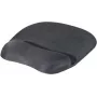EXERTIS CONNECT Alfombrilla de ratón con reposamuñecas de gel, negra, 250 x 200 mm, base antideslizante, bordes cosidos 190469