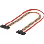 EXERTIS CONNECT Cable alargador SATA, conector macho SATA 22 pines a conector hembra SATA 22 pines (5V + 12V), 0,5 m, para prolongar la interfaz de datos y alimentación SATA, negro 147500