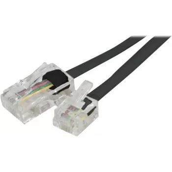 Exertis Connect cable telefónico conector RJ-11 macho a conector RJ-45 macho 3,0 m plano negro EXC911736