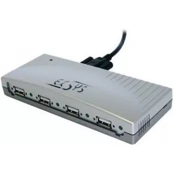 EXSYS EX-1163V Hub USB 2.0 de 4 puertos con cable atornillable, carcasa de plástico