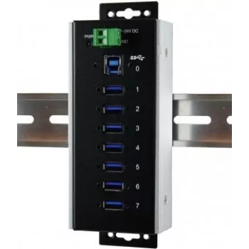 EXSYS EX-1187HMVS-WT Hub industrial metálico USB 3.2 Gen 1 de 7 puertos