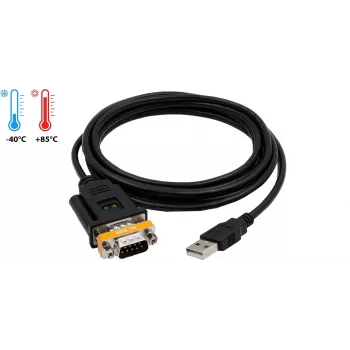 EXSYS EX-1311-2T Cable adaptador USB 2.0 a RS-232 serie con chipset FTDI, 0,8 m, negro