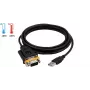 EXSYS EX-1311-2T Cable adaptador USB 2.0 a RS-232 serie con chipset FTDI, 0,8 m, negro