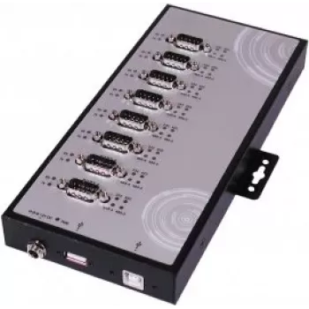 EXSYS EX-1348HMV Hub adaptador de 8 puertos USB 2.0 a serie RS-232/422/485 con carcasa metálica y chipset FTDI