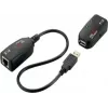 EXSYS EX-1441-2 Extensor Gigabit Ethernet por coaxial kit, alcance 1000m, carcasa metálica, negro