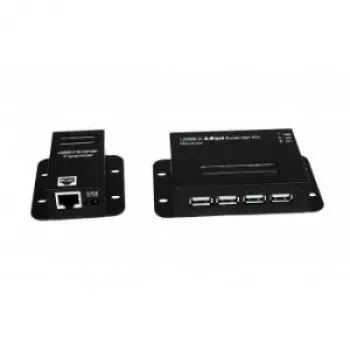 EXSYS EX-1446 Kit extensor Gigabit Ethernet sobre cable de cobre de 2 hilos, alcance 1200 m, VDSL2, carcasa metálica, negro