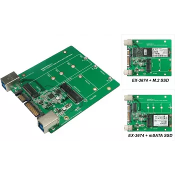 EXSYS EX-3674 Adaptador de 4 puertos USB 3.0 a RS-232 serie con carcasa metálica y protección ESD de 15KV