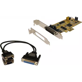 EXSYS EX-45362 tarjeta adaptadora serie PCIe x1 2 puertos RS-232, Low Profile, ASIX AX99100