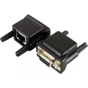 EXSYS EX-47961 Adaptador de cable de consola RS-232 a RJ-45, conector DB9 macho a conector RJ45 macho, 1,8m, negro