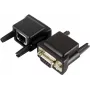 EXSYS EX-47961 Adaptador de cable de consola RS-232 a RJ-45, conector DB9 macho a conector RJ45 macho, 1,8m, negro