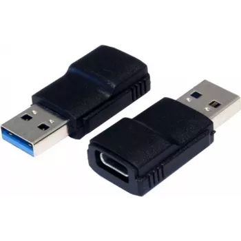 EXSYS EX-47991 Adaptador USB 3.1 Gen 1 Type-A macho a Type-C hembra, negro