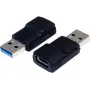 EXSYS EX-47991 Adaptador USB 3.1 Gen 1 Type-A macho a Type-C hembra, negro