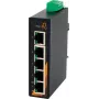 EXSYS EX-6200 Switch Ethernet industrial de 5 puertos, no gestionado, 10/100Base-TX, carril DIN, -40 a 75°C