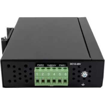 EXSYS EX-6205 switch Ethernet industrial de 8 puertos, 10/100 Mbps, carril DIN, -40 a 75°C