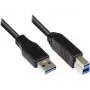 EXSYS EX-K1501 Cable USB 3.2 Gen 1, USB-A a USB-B, 0,25 m, negro
