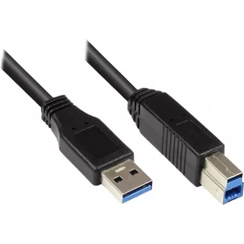 EXSYS EX-K1504 cable USB 3.2 Gen 1, 1,8 m, USB-A a USB-B, negro
