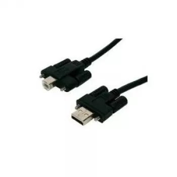 EXSYS EX-K1552V Cable USB 2.0, conector Type-A macho a conector Type-B macho con tornillos cautivos, 2 m, Negro