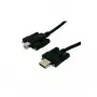 EXSYS EX-K1552V Cable USB 2.0, conector Type-A macho a conector Type-B macho con tornillos cautivos, 2 m, Negro