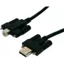 EXSYS EX-K1555V Cable USB 2.0, conector macho Type-A a conector macho Type-B con tornillos cautivos, 5 m, negro