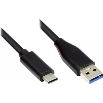 EXSYS EX-K1584-0.5 cable USB 3.2 Gen 1, USB-A a USB-C, 0,5 m, negro