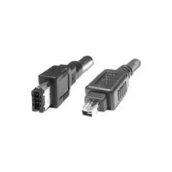 EXSYS Cable FireWire 1394 de 6 pines a 4 pines, 3,0 m, Negro, IEEE 1394a, 400 Mbps, doble apantallado (EX-K6812)