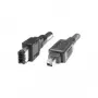 EXSYS Cable FireWire 1394 de 6 pines a 4 pines, 3,0 m, Negro, IEEE 1394a, 400 Mbps, doble apantallado (EX-K6812)