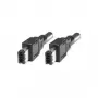 EXSYS Cable FireWire 1394 de 6 pines a 6 pines, 3,0 m, Negro, 400 Mbps EX-K6802