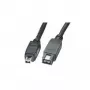 EXSYS Cable FireWire 800 IEEE 1394b de 9 pines a 4 pines, 1,0 m, negro EX-K6870