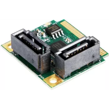 EXSYS controlador Mini PCIe SATA III, 2 puertos, 6Gbps, ASM1061, Full-Height EX-48080-2
