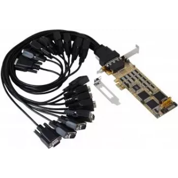 EXSYS tarjeta serie PCIe de 16 puertos RS-232 con chipset SystemBase, 921,6 Kbps, 15KV ESD, Low Profile EX-44316-2