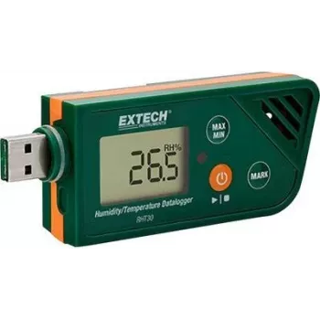 Extech RHT30 registrador de datos USB de temperatura y humedad con generación de informes PDF