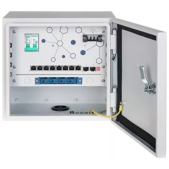 External Camera Distribution Point Expert-PoE/OTD-82GSFP - Switch PoE+ industrial gestionado con 8 puertos Gigabit PoE y 2 ranuras SFP, IP67