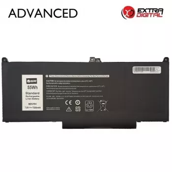 Extra Digital Advanced Batería de portátil para Dell MXV9V - 7200mAh 82Wh 11.4V 9 celdas Li-Ion de repuesto
