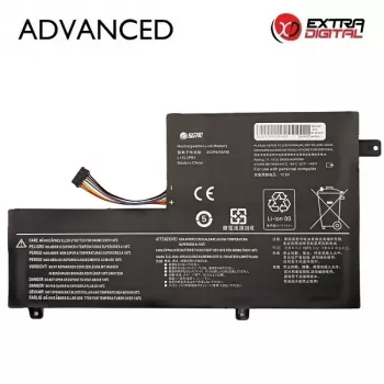 Extra Digital Advanced Batería de portátil – Lenovo L15L3PB1, 3600mAh, 11,1V, 3 celdas Li-Ion (IdeaPad 100)