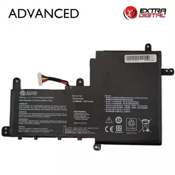 Extra Digital Advanced NB432516 batería de portátil para ASUS B31N1729 - 3400mAh, 11.52V, 39.2Wh, 3 celdas