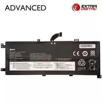 Extra Digital Advanced NB482887 Batería de portátil para Lenovo L18M4P90, 2900mAh, Li-ion, 15.36V, 44.5Wh, 4 celdas, Negro