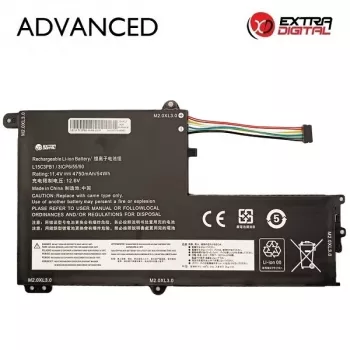 Extra Digital Advanced NB483075 Batería de repuesto para portátil Lenovo L15C3PB1 – 4750mAh, 11.4V, 3 celdas