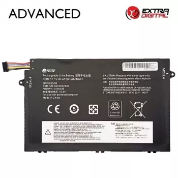Extra Digital Advanced batería de repuesto para Lenovo ThinkPad T470 T480 A475 A485 T570 T580 P51S P52S, 01AV445, 4100mAh, 11.4V, Li-ion, 6 celdas, negro