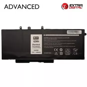 Extra Digital Advanced batería de portátil de repuesto para Dell GJKNX – 8200mAh, 11.4V, 9 celdas (NB442249)