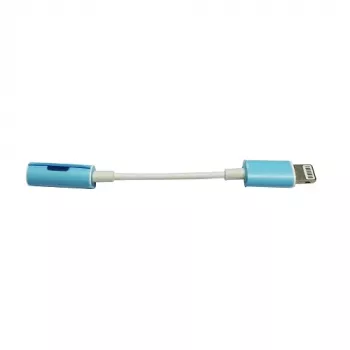 EXTRA DIGITAL Adaptador de Lightning a conector de auriculares de 3,5 mm – blanco, cable de 10 cm, DAC, compatible con MFi