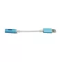 EXTRA DIGITAL Adaptador de Lightning a conector de auriculares de 3,5 mm – blanco, cable de 10 cm, DAC, compatible con MFi