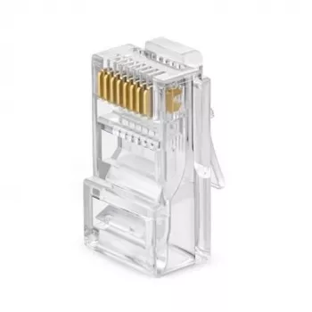 EXTRA DIGITAL Conector modular RJ45 UTP Cat5e (8P8C, 50µ dorado, pack de 100)