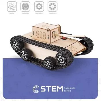EXTRA DIGITAL Construcción de madera Tanque eléctrico, modelo educativo