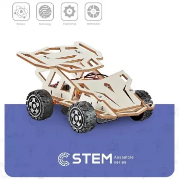 EXTRA DIGITAL Kit de construcción de madera vehículo todoterreno, modelo educativo