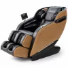 EXTRALINK sillón de masaje 3D Zero Gravity con detalles en madera, negro/marrón