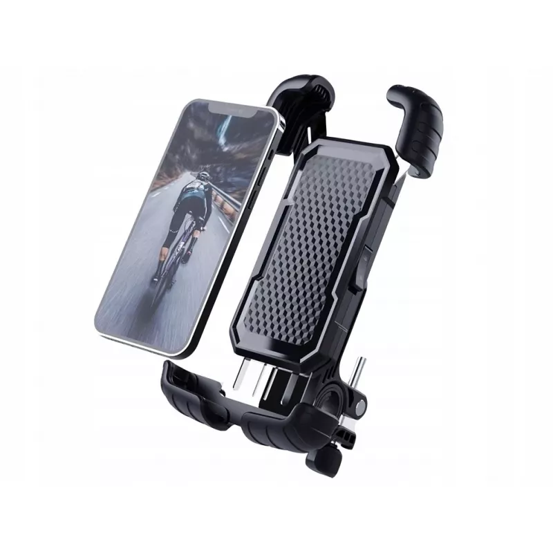 Soporte antivibración Extralink para smartphone en el manillar - Negro