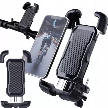 Soporte antivibración Extralink para smartphone en el manillar - Negro