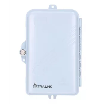 Extralink Betty Caja de empalme de fibra óptica, 4 empalmes, blanca